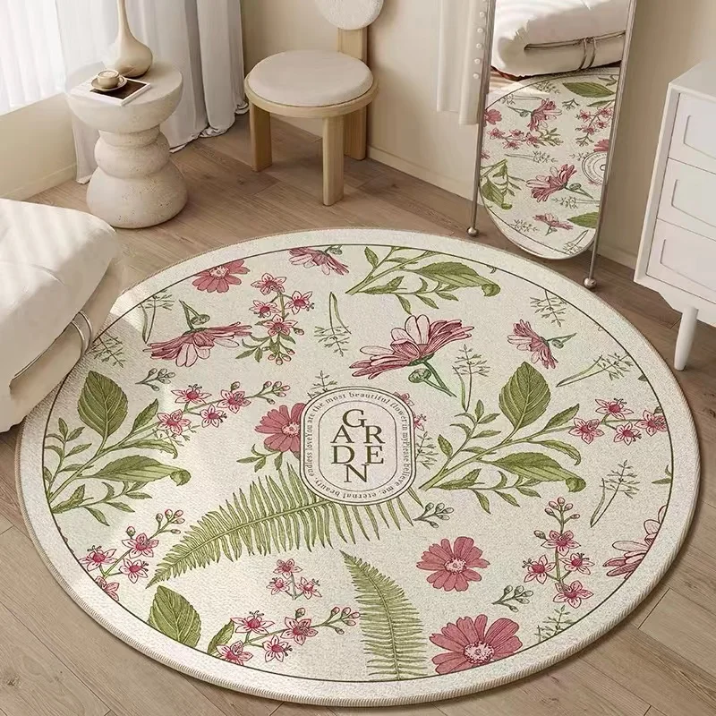 Imitated Cashmere Carpet VIKAMA Imitation Cashmere Carpet Bedroom Round Bed Blanket Light Luxury Advanced New Home Thickened Foot Mat