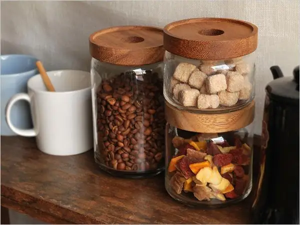 

New glass storage jar kitchen food miscellaneous grains coffee beans sealed storage jar