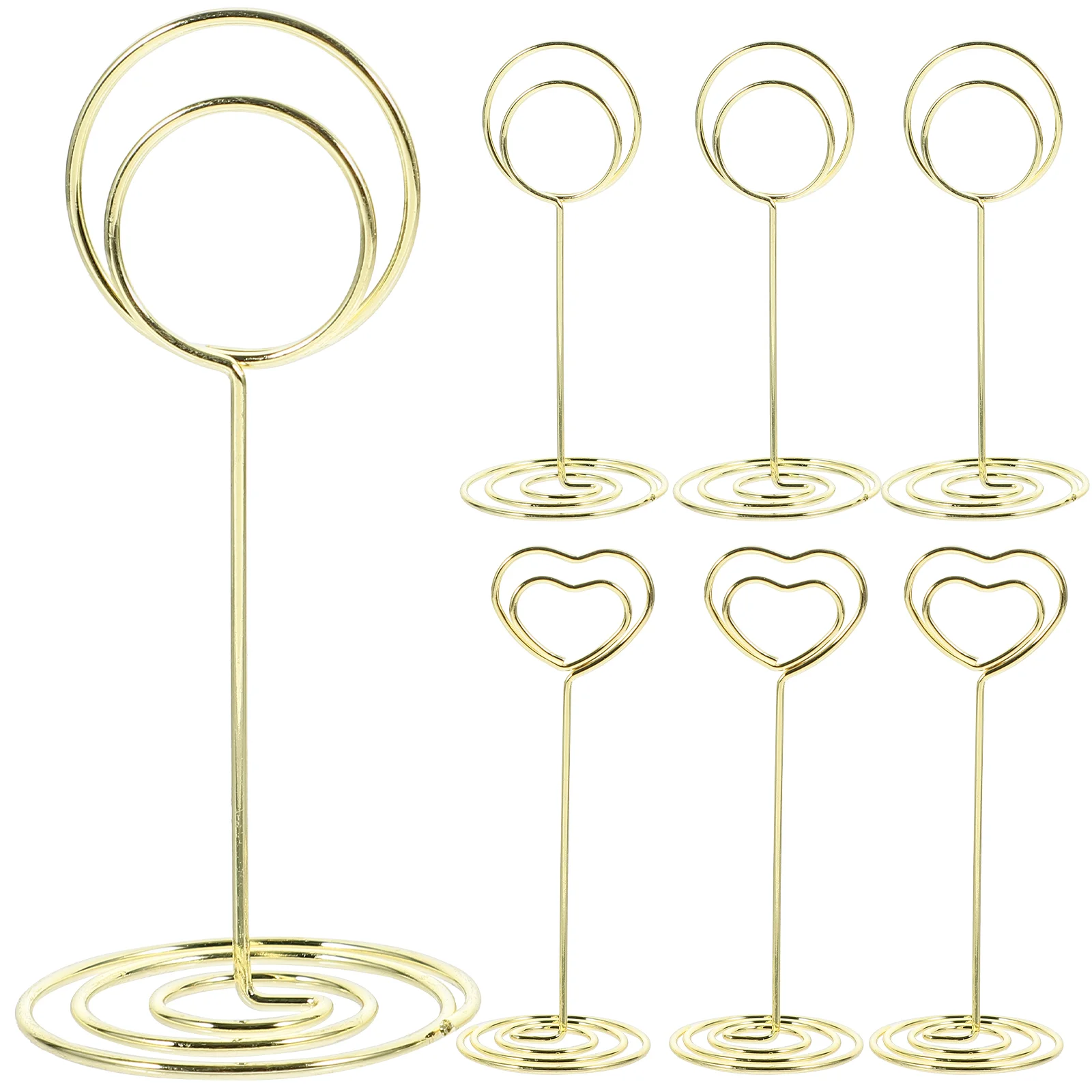 

8 Pcs Desktop Note Holder Picture Table Sign Holders Number Peacock Stand Wedding Office