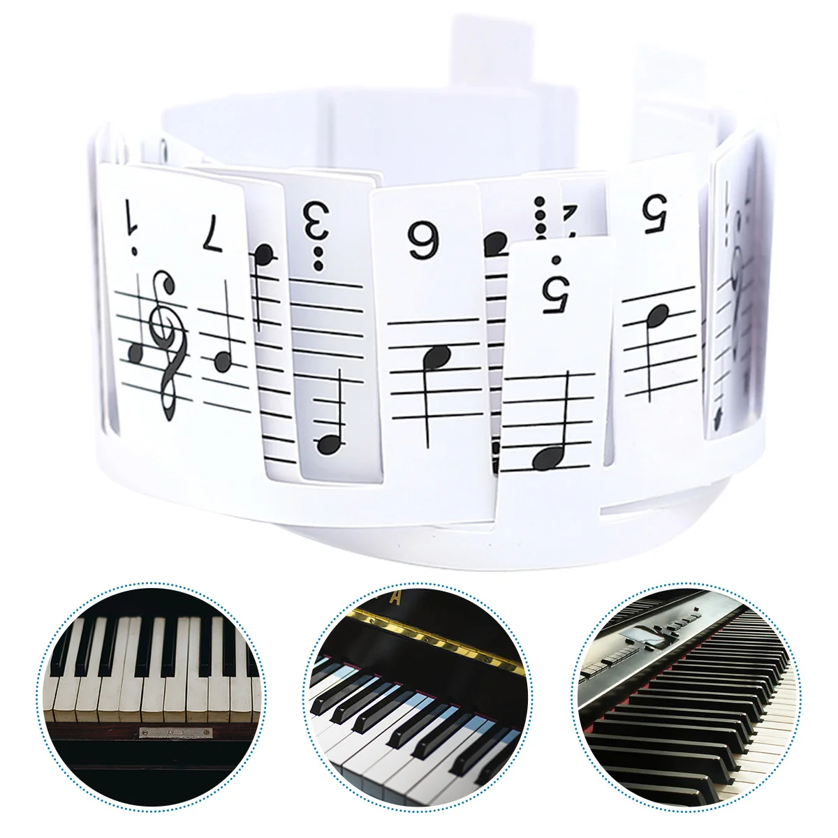 

Piano Keyboard Stickers Introduction Labels Note Chart Pvc Electronic Organs Notes Professional Strips