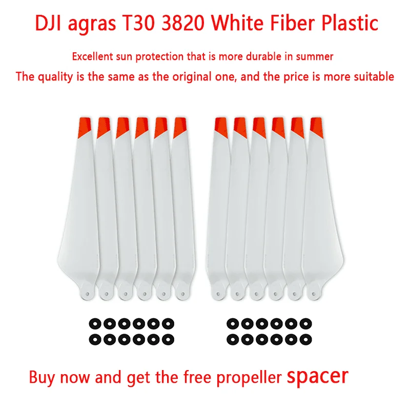 Copy DJI Agras Drone T30 Carbon Fiber Plastic White Propellers 3820 Sun protection For agriculture Accessories Drone Parts