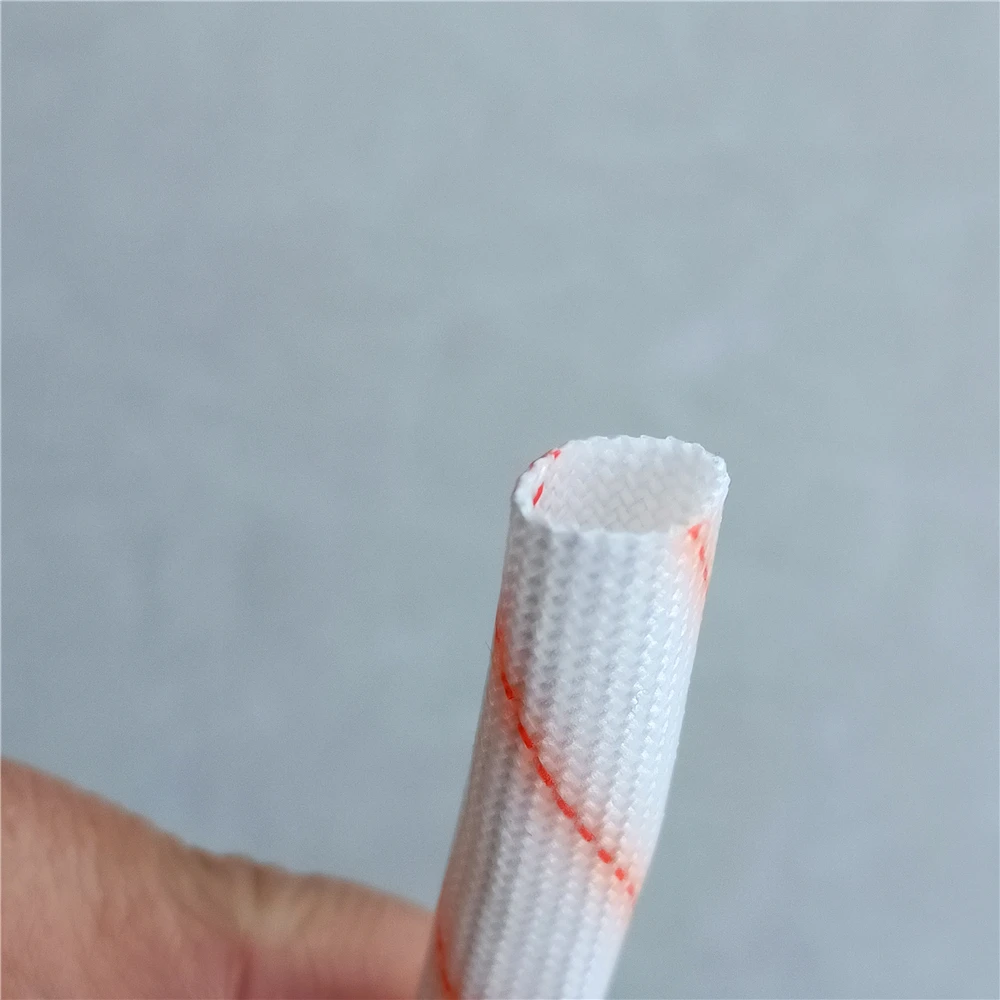 5meters 10 Sizes High Temperature Insulating Wire Tubes Yellow Wax Fiberglass Sleeving Casing Pipe Waterproof Dropshipping fiberglass sleeving pipe insulation sleeve heat shrink tubing