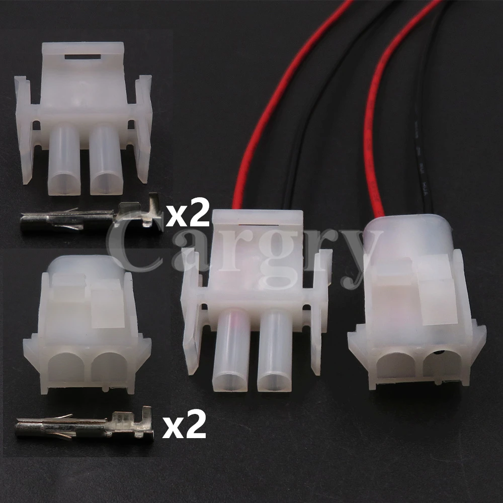 1 Set 2P 794815-1 350778-1 Auto Electric Wire Socket Car Starter Plastic Housing Unsealed Connector 1-480699-0 1-480698-0