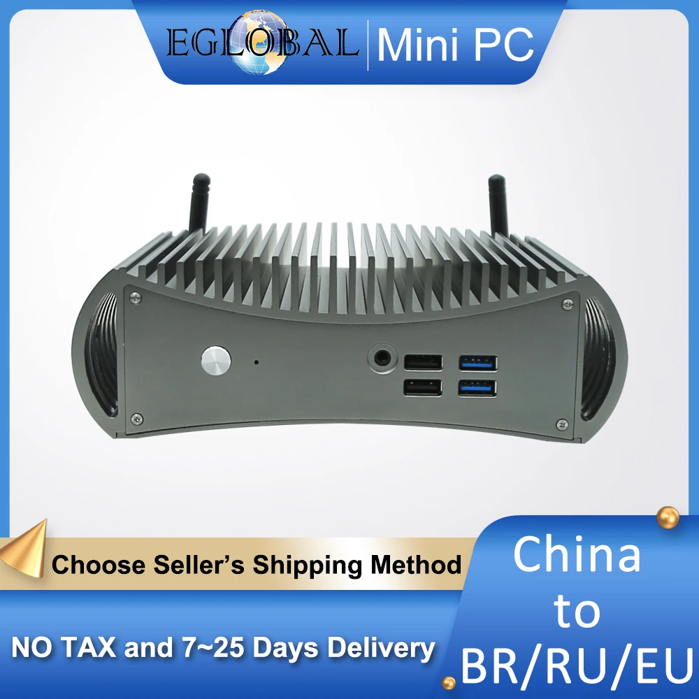 Eglobal Мини ПК игровой компьютер четырехъядерный i7 10210U UHD графический Настольный
