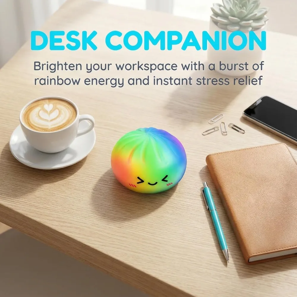 Rainbow Color Dumpling Squishy Toy Image 7