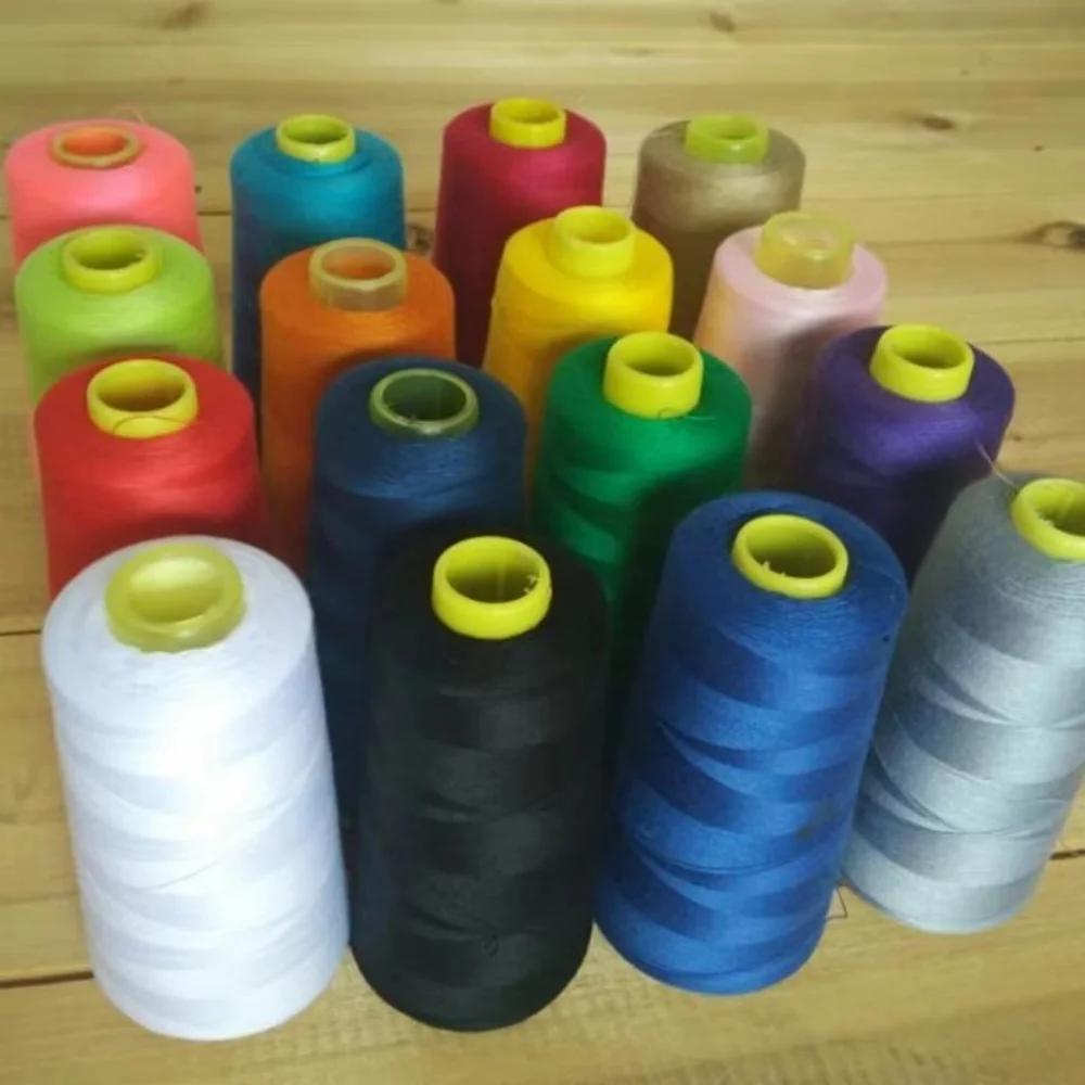 Description Picture 3 of item3000Yards length Polyester thread White/Black/Blue/Grey sewing threads for shirt/dress 40s/2 thickness