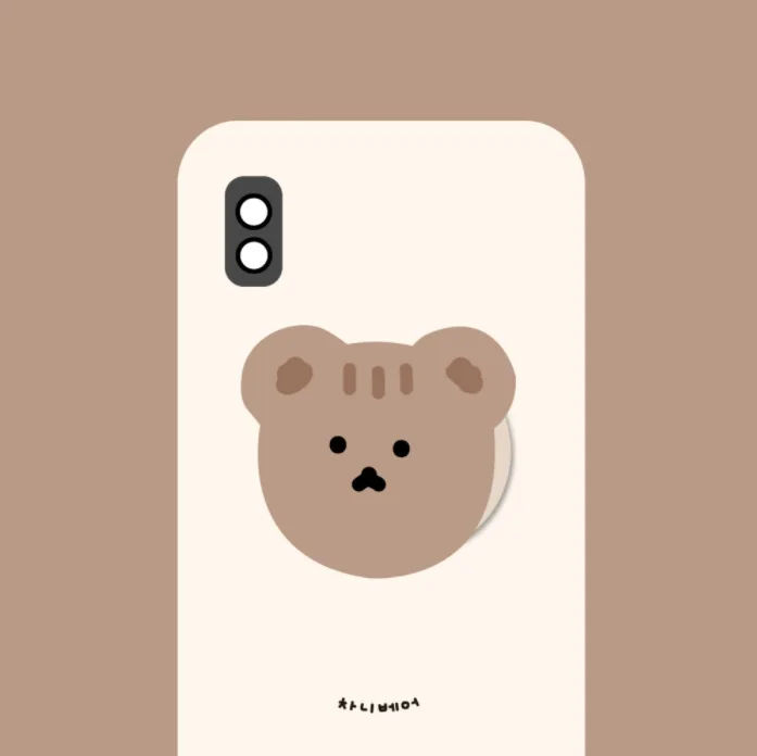 New Cute Korea cartoon Acrylic Holder For iphone huawei xiaomi redmi Samsung finger ring mobile phone cute flower holder bracket car cup phone holder