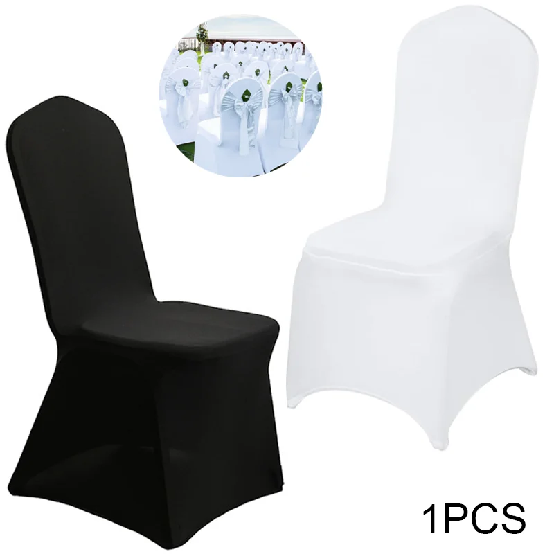 

1pc Chair Cover Spandex Stretch Slipcover Seat Cover for Wedding Party Commercial Banquet Decoration