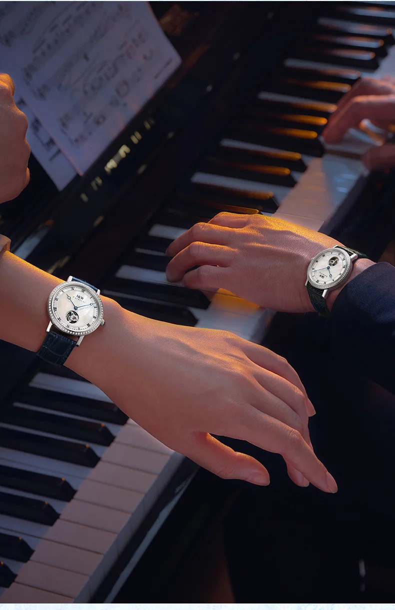 Orologio meccanico ultra sottile Carnival Brand IW Series da uomo con cinturino in pelle, movimento MIYOTA, tourbillon, orologio da uomo di lusso_voghion.com