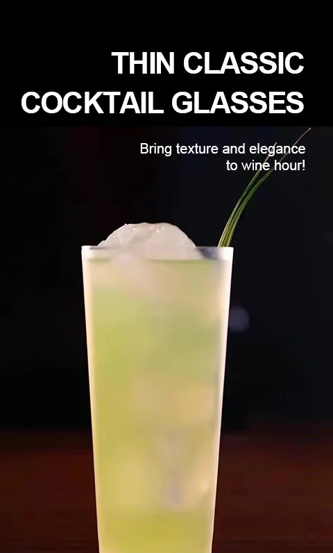Description Picture 2 of itemKLP 1 pcs lead-free glass engraved ultra-thin slanting collins cup, simple and classic style, suitable for drinking, beverages,