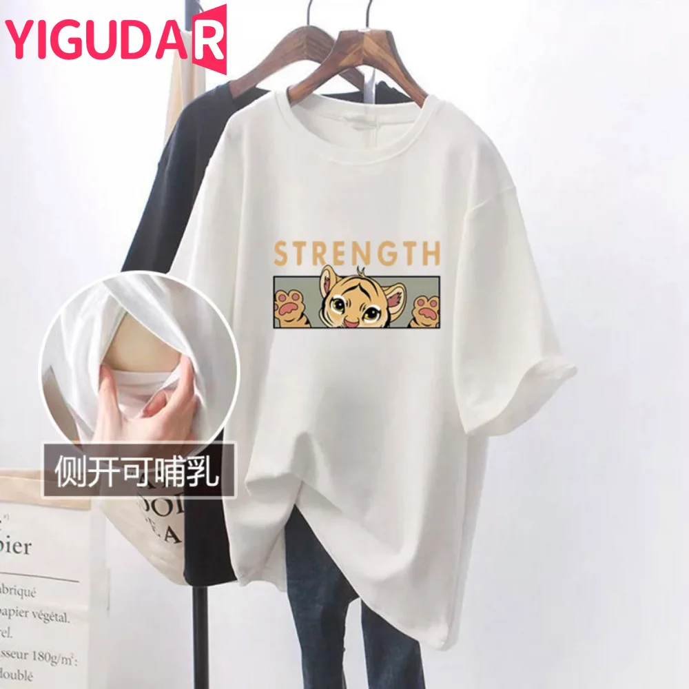

2023 New Korean Version Short-sleeved T-shirt Female Embroidery Bottoming Shirt Top Woman Tshirts pregnancy photoshoot tshirt