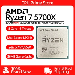 AMD Ryzen 7 5700X Brand New CPU Gaming Processor AMD R7 5700X 8-Core 16-Thread 7NM 36M Socket AM4 Without Fan Game Cache