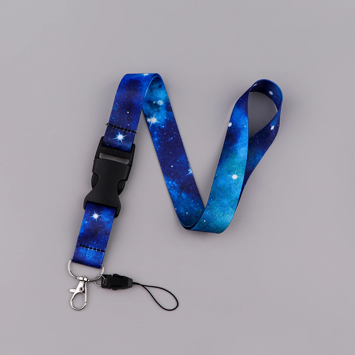 Lanyard-Schlüsselanhänger mit Sternenhimmel-Aufdruck, niedliches Band zum Aufhängen, Seil, Schlüsselanhänger, Handy-Anhänger, Umhängebänder, Schlüsselanhänger – Detail 6