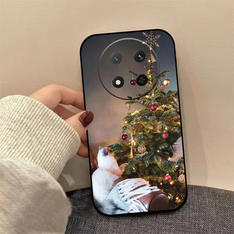 Christmas Style Shockproof Silicone Phone Case with Lens Protection