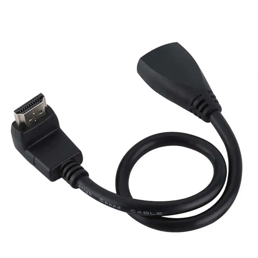 고품질 풀 HD1080p HDMI 케이블, HDMI 수-암 케이블 (90 ° 벤드)