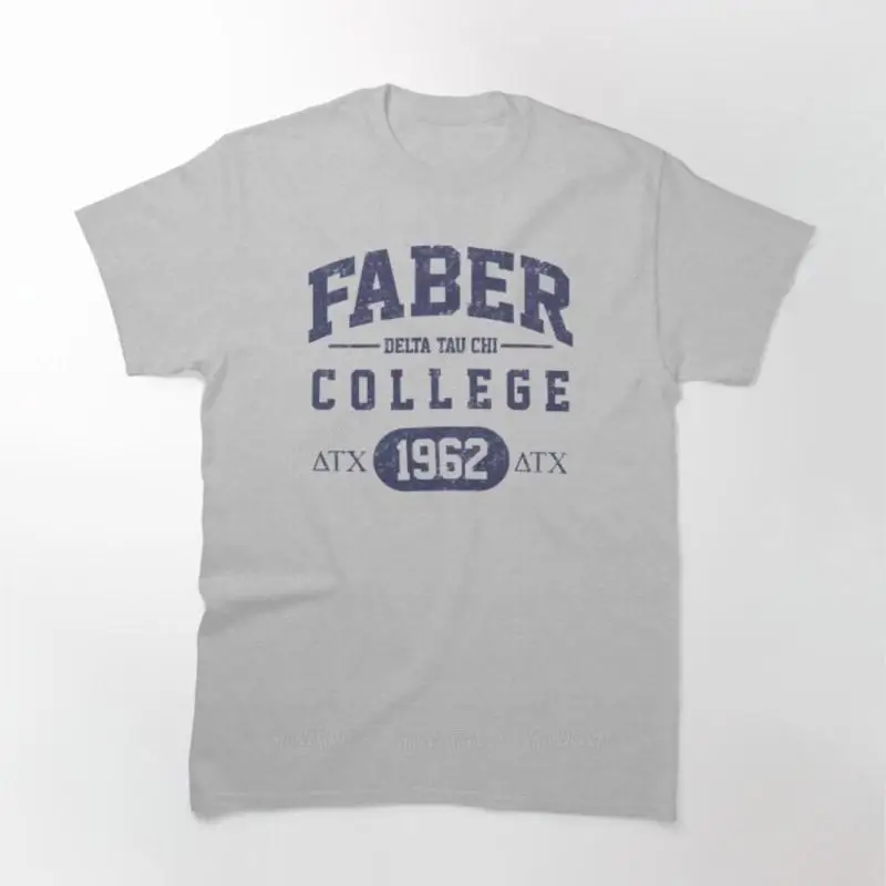 

Новая хлопковая брендовая футболка, черная футболка унисекс, футболка Faber College-1962, Мужская футболка с принтом, футболка с принтом для подростков, повседневные футболки, Топ