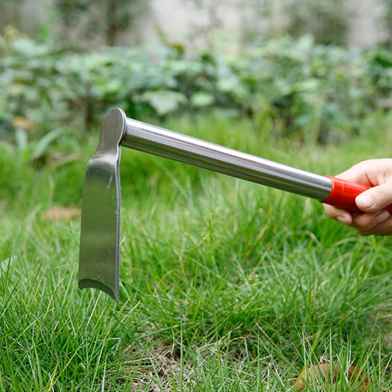 1PC Stainless Steel Hoe Household Weeding Rake For Planting Vegetables Flowers Loosen Soil Farm Agricultural Gardening Tools