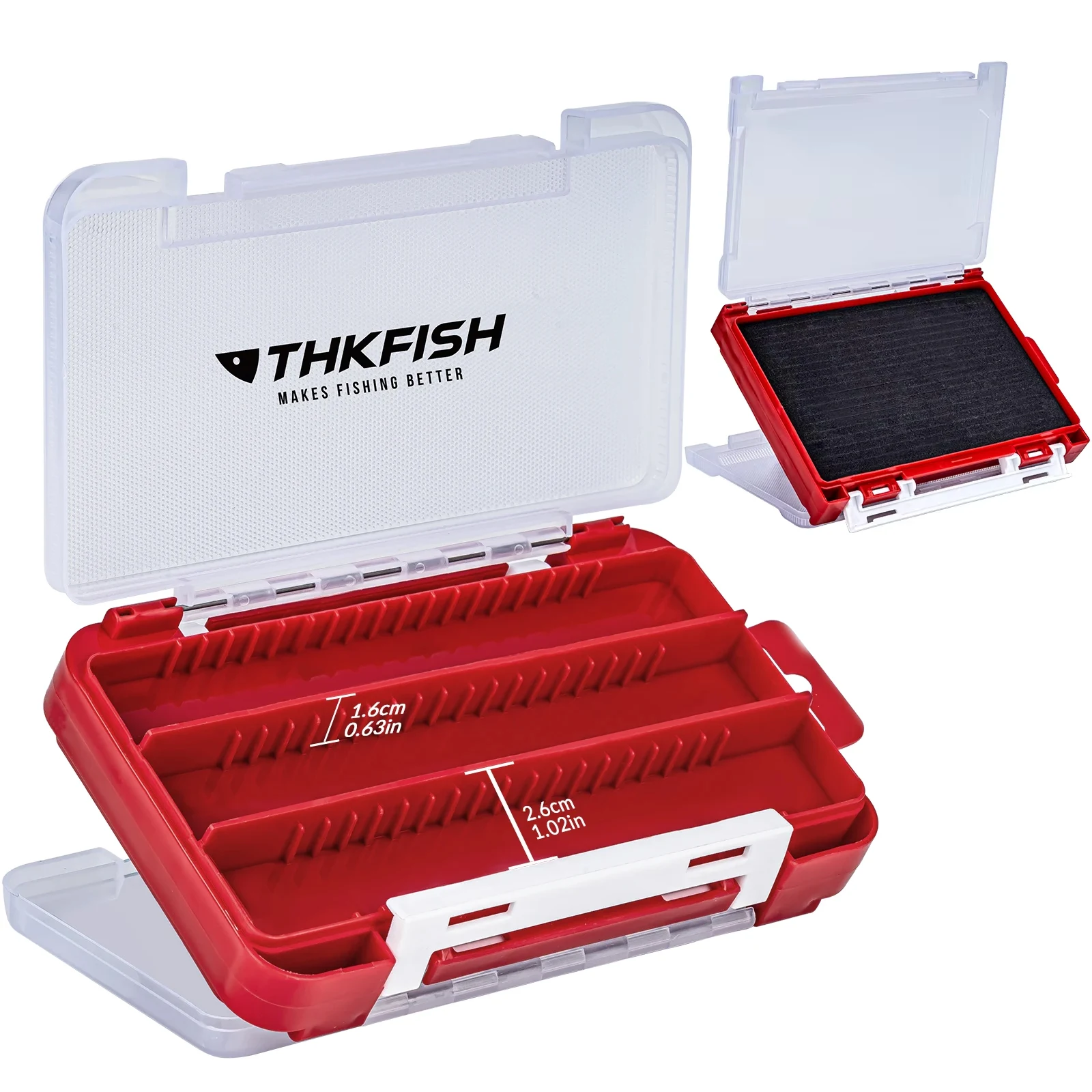 シンカーボックス 取り外し可能な釣り道具箱,釣り道具箱,両面,ルアー,餌,シンカー,収納,1