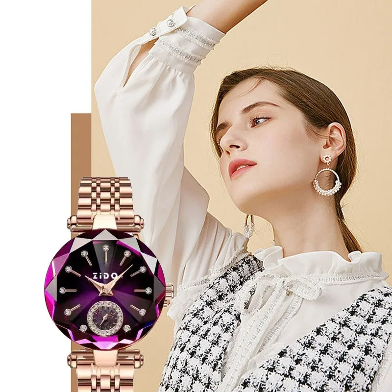 Relógio feminino de luxo, leve, com pulseira de aço, sofisticado, versátil, resistente à água, relógio de quartzo feminino da moda._voghion.com