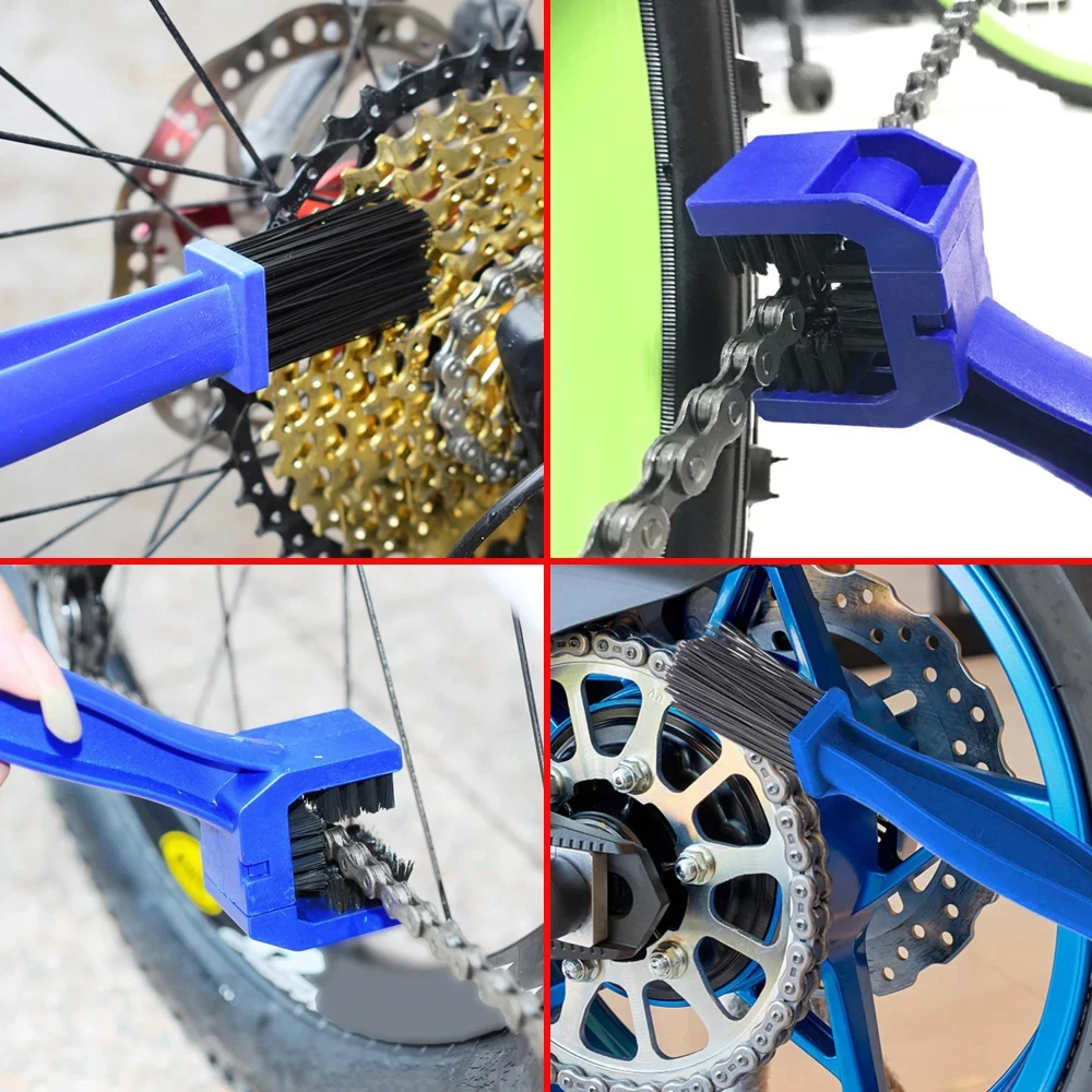 Description Picture 2 of itemNew Cycling Motorcycle Bicycle Chain Clean Brush Gear Grunge Brush Bike Moto Brush Clean Chain Cleaner Outdoor Scrubber Tool