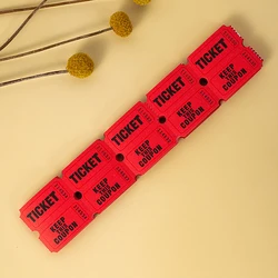 100-Pack Raffle Ticket Roll for Events & Celebrations (Red)