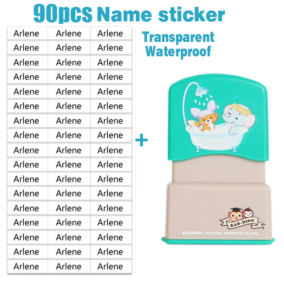 Personalized Name Stamps and Waterproof Ink Pads