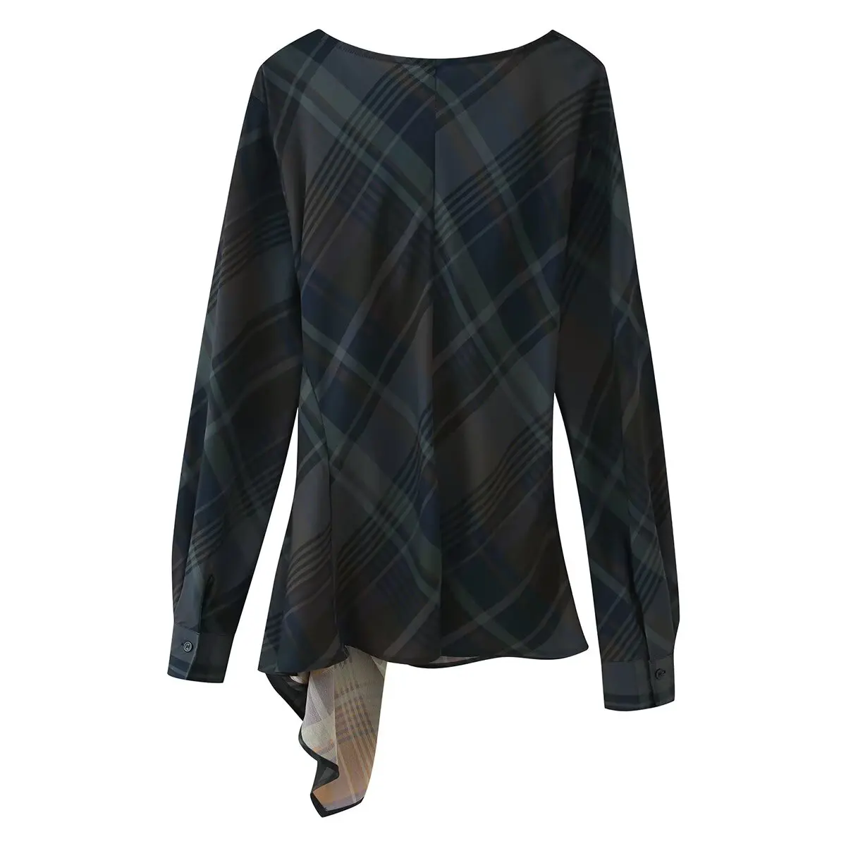 Casual Plaid Pants Women Set Fashion Droop Pleated Top Straight Trousers 2 Piece Sets For Women 2026 Winter Spring Woman Outfit