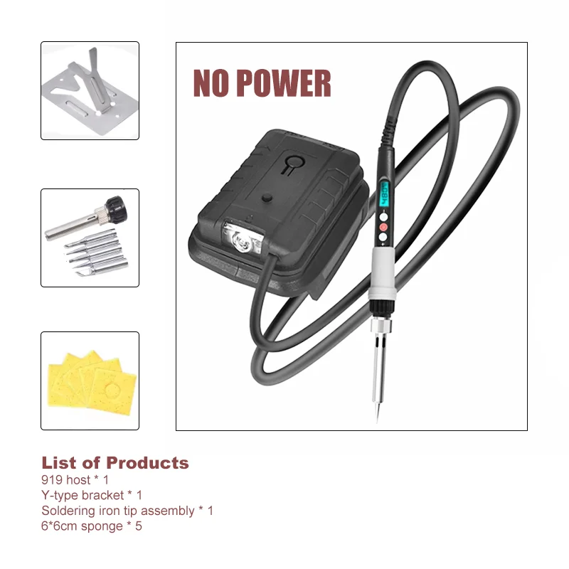 90W Wireless Electric Soldering Iron Fast Heating Digital Display Portable Battery Powered Soldering Iron For Makita Soldering iron electric soldering iron