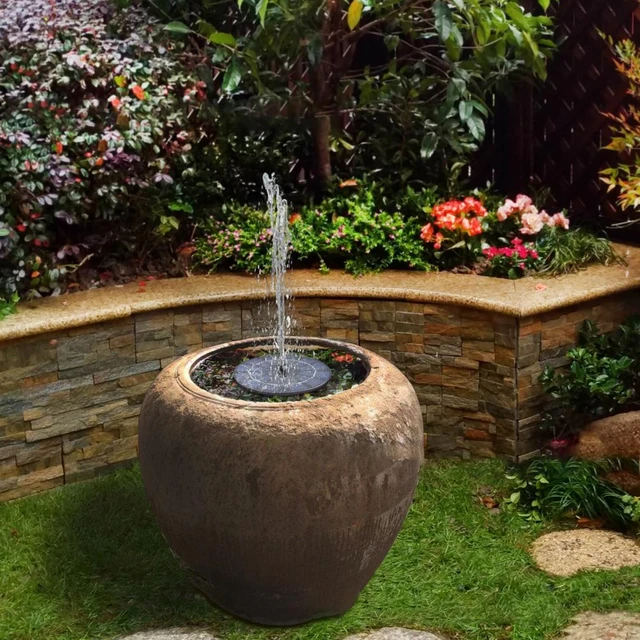 AISITIN-Fontaine Solaire Décorative d'Extérieur en Polyrésine, Cascade à 3  Niveaux, Jardin - AliExpress