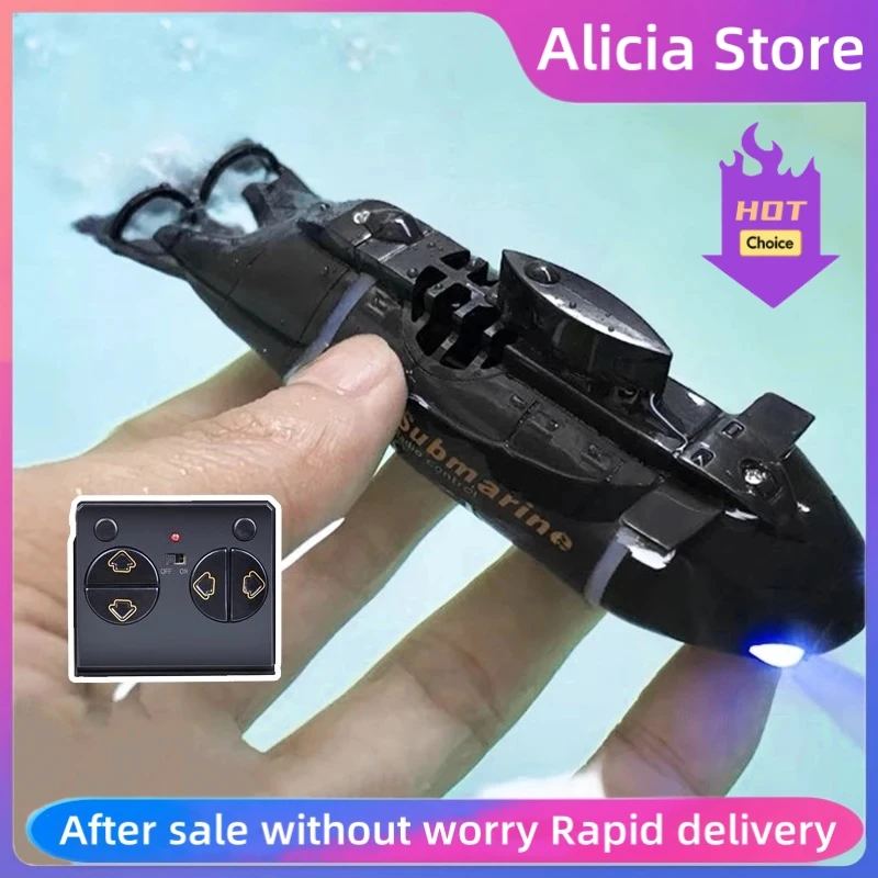 New RC Boat Bmarine Toy Simulation Mini Ship Waterproof Rechargeable Model 2.4G Remote Control Submarine Toys Boys Holiday Gifts