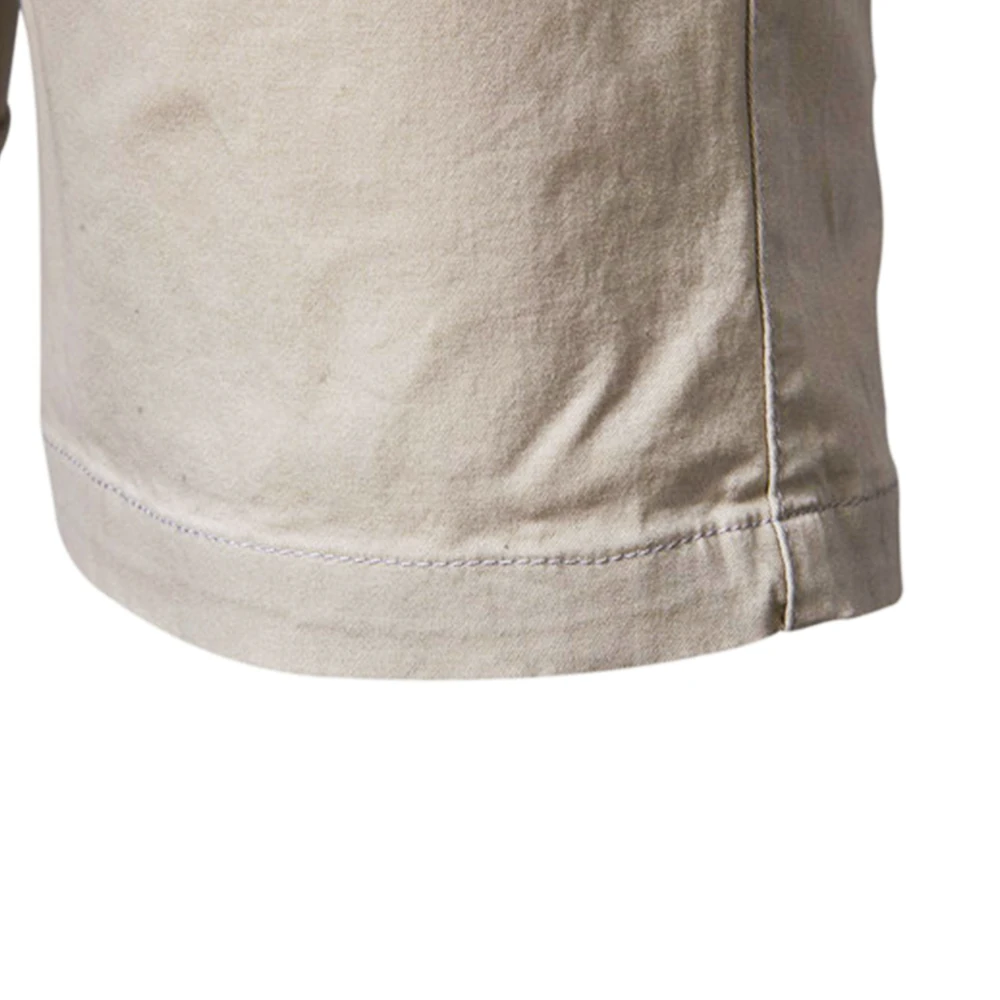 AIOPESON Sommer 100 % Baumwolle Solide Shorts Männer Hohe Qualität Casual Business Social Elastische Taille Männer Shorts 10 Farben Strand Shorts – Detail 20