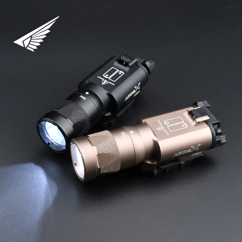 

WADSN Tactical SF X300 Flashlight Metal Strobe White Light 400lm Outdoor Illumination Weapon Scout Lamp Fit 21mm Picatinny Rail