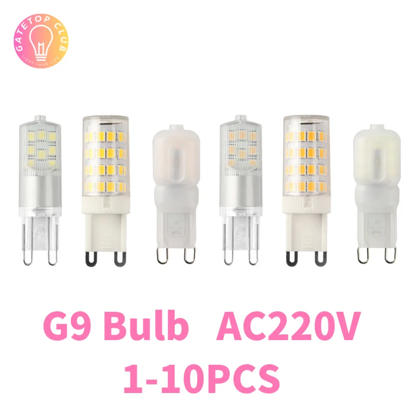 

Brightest G9 LED Lamp AC220V 3W Ceramic SMD2835 LED Bulb 360 Beam Angle Chandelier Light Spotlight Replace Halogen Lights