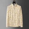 Luxury printed shirt men's long-sleeved casual shirt fashionable street Korean high-end sense oversized comfortable men's XS-6XL