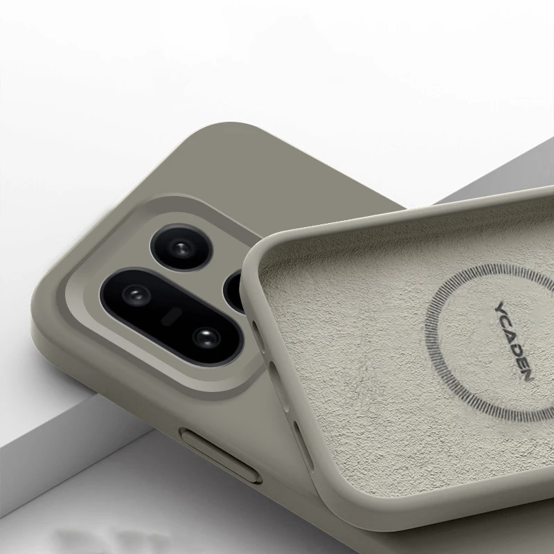 Magnetic Matte Soft Liquid Silicone Velvet Case with Mag-safe and Camera Protection