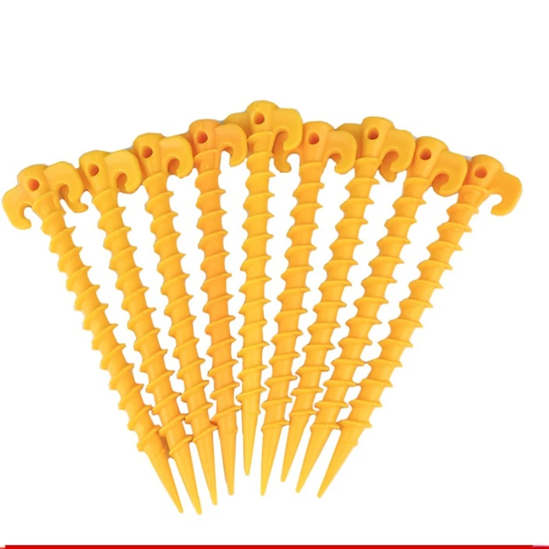 Plastic Camping Tents Accessories Tent Peg Hook Accessories 10pcs