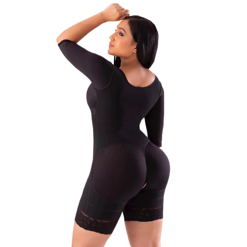 Full Body Support Arm Compression Shrink Your Waist With Built In Bra Front Hooks Sheath Slimming Fla Post Liposuccion