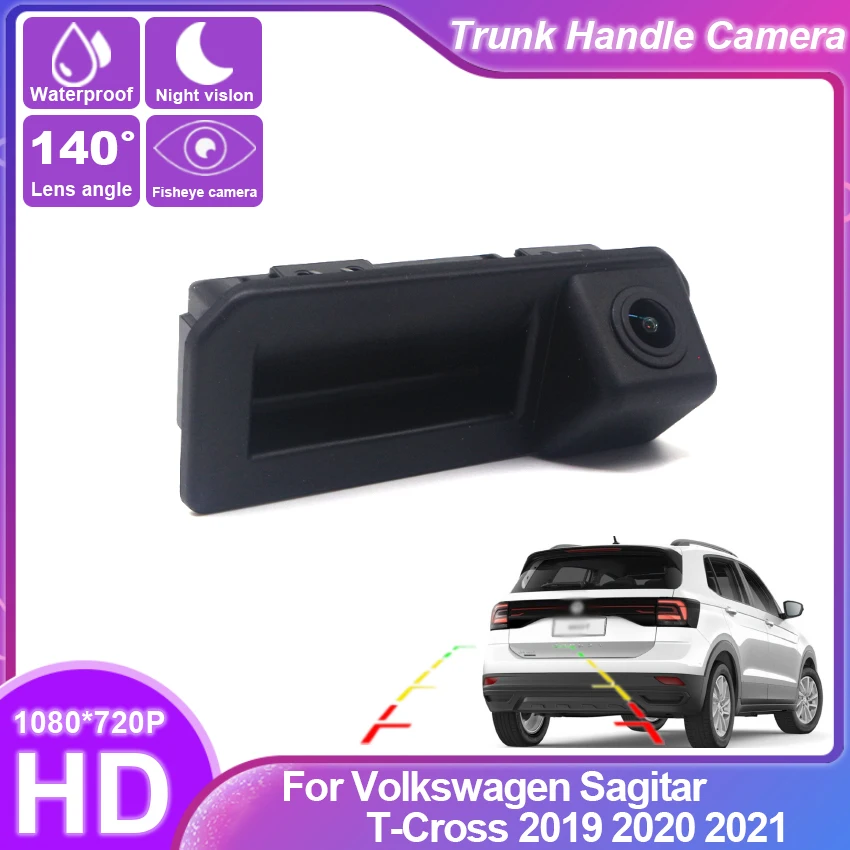 

Водонепроницаемая камера заднего вида HD CCD для Volkswagen Sagitar T-Cross 2019 2020 2021