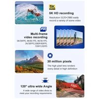 5K Head Mounted Camera Wearable WiFi Video Camera Camcorder Webcam 30MP Anti-shake IPX5 Waterproof with 120°Wide Angle Lens - Image 5