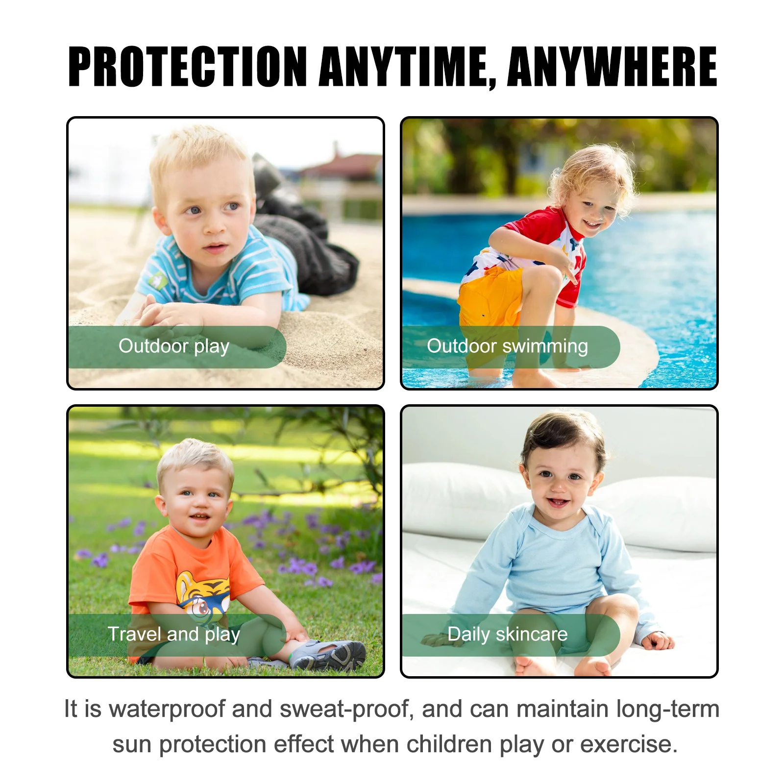Kids Mineral Sunblock Stick Lasting Sun Protection Anti Solar UV Sunburn Refreshing Mild Nourishing SPF50+ Face Sunscreen Stick