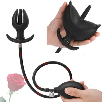 Hot Selling Inflate Anal Plug Dildo Flower Big Buttplug 18 Sex Toys For Women/Men Anal Toys Dilator For Adults Anus Butt Plug 4
