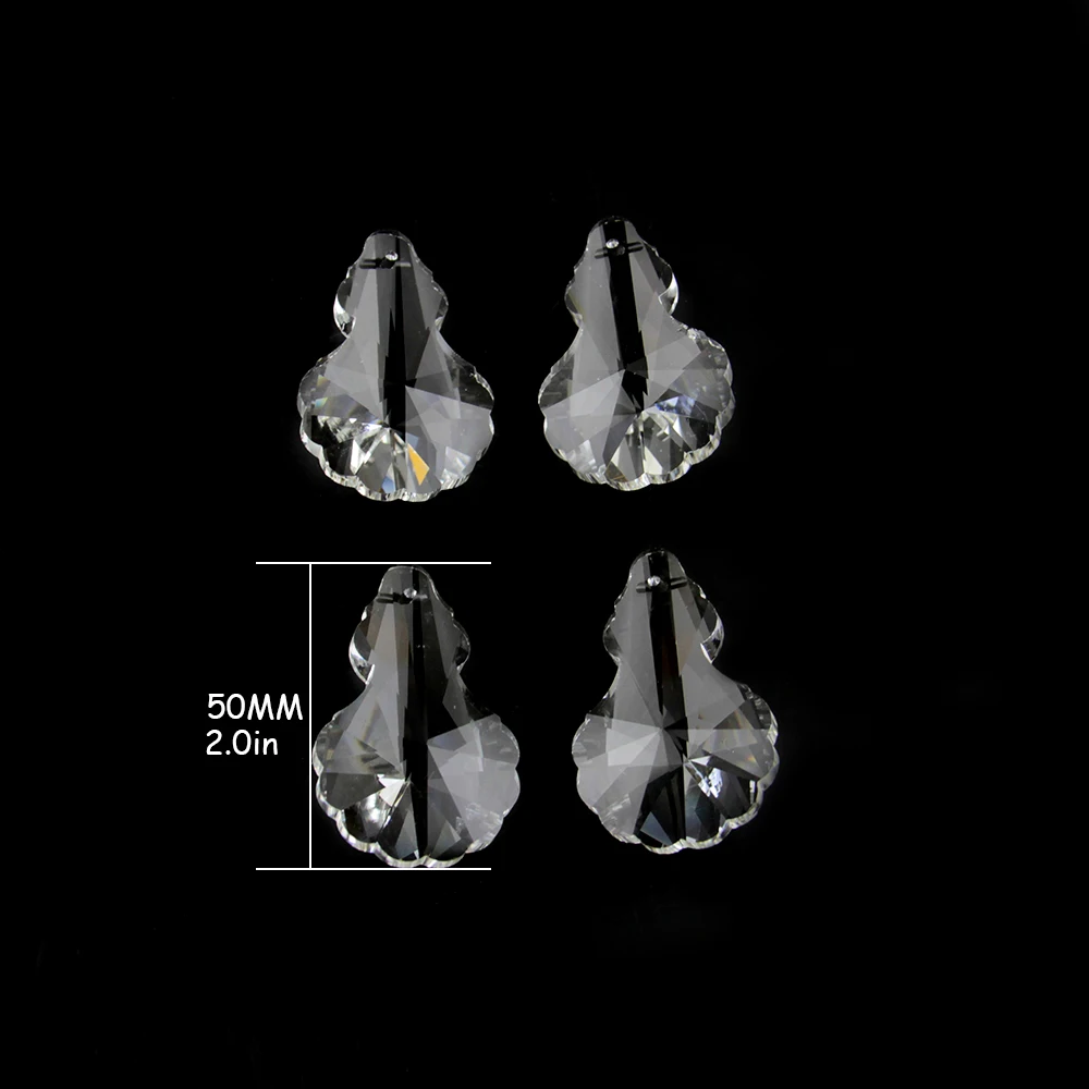 

50pcs/Lot 50mm Transparent Crystal Chandelier Pendants Glass Suncatcher Prism for Lighting Parts Home Wedding Decoration