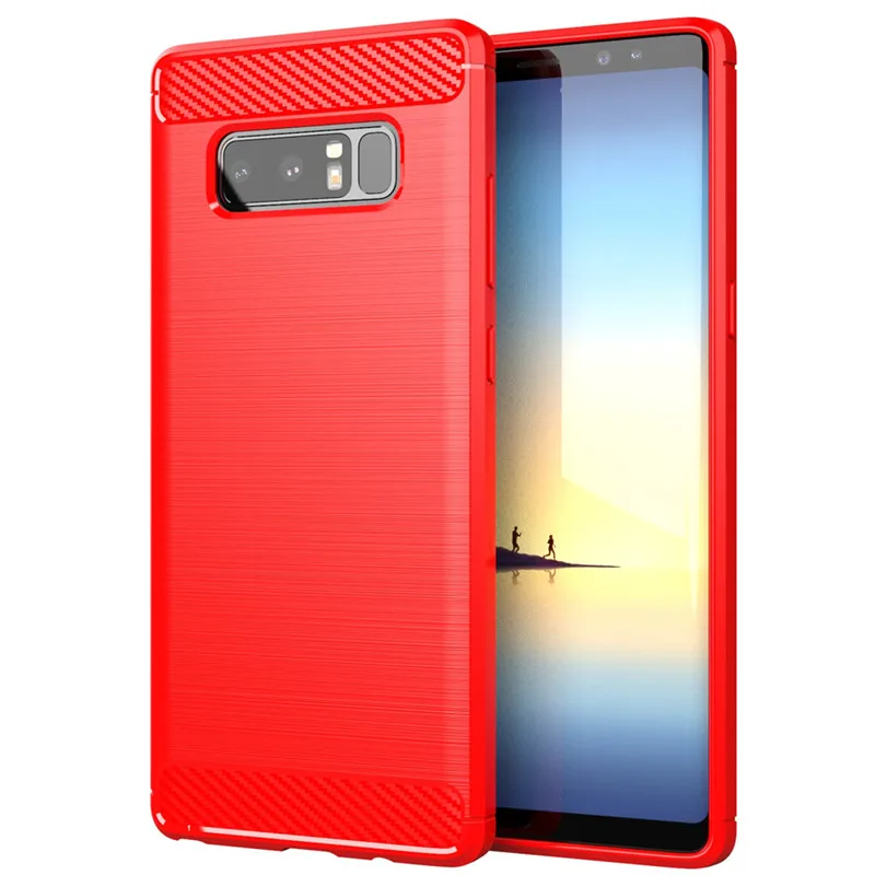Carbon Fiber Shockproof Case For Samsung Galaxy Note 8 Silicone Case for galaxy note8 Bumper Back Cover Coque Fundas — view 5