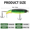 6Pcs Whopper Plopper Topwater Fishing Lures Lot Rotating Tail for Bass Pike Chub Fishing Accessories Hard Bait Simulation Bait 5