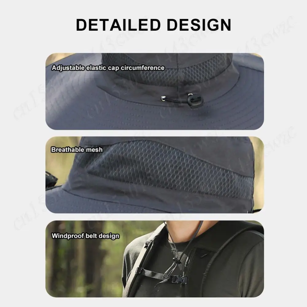 2 Fans Anti-UV Solar Charging Sun Hat for Fisherman