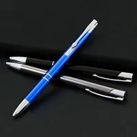 1.0mm Metal Ballpoint Pen Push Button Retractable – Premium Black Ink Smooth Writing for Office School Student Signature 1