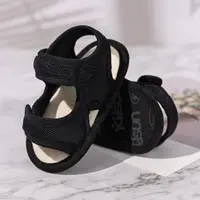 KIDSUN 2024 Newborn Baby Girl Sandals Cotton Sole Light Weight Breathable Baby Princess Shoes Baby Girl Infant Sandals Canvas 3
