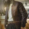 Maden New Men's Retro IV Oiled Wax Jacket with Lapel and Zipper Short Canvas Outerwear for Autumn Classic Style Slim Fit Jacket 3