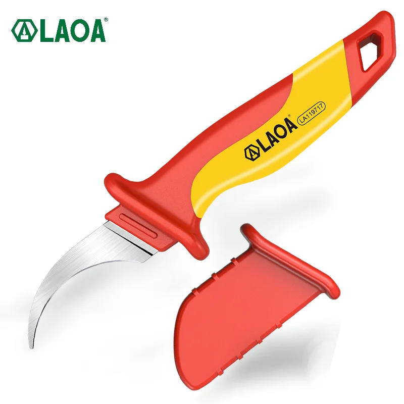 LAOA Insulated Electrician Knife Cable Stripping Knife Straight Curved