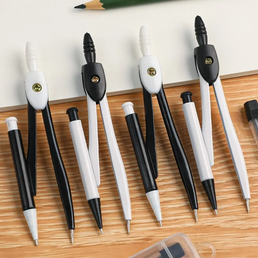 

High Precision Professional Metal Compass Drawing Set with Pencil Refills Lead School Compass Drawing Set Pencil Attachment